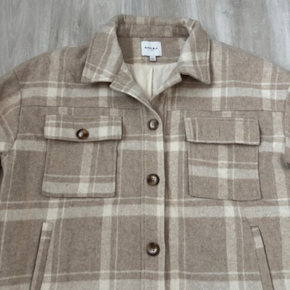 Gilli Taupe Shacket Size Large - Picture 5 of 7